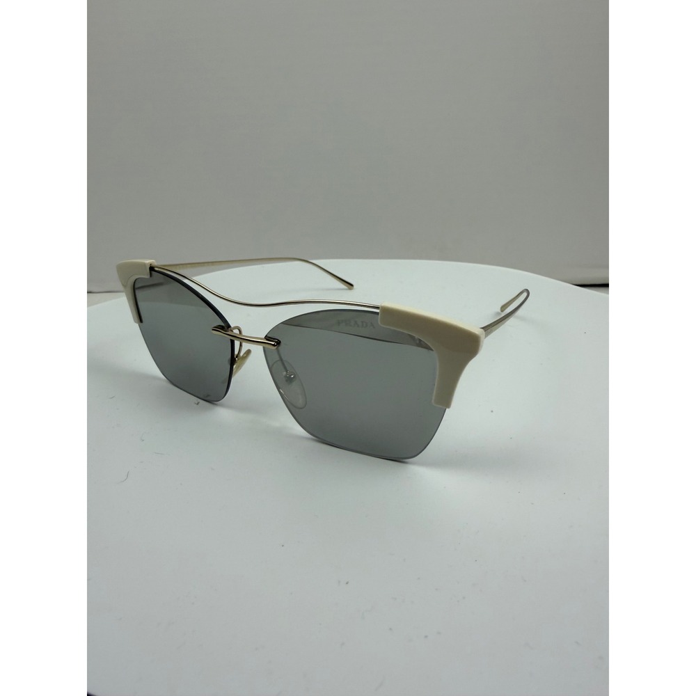 Prada SPR 21U Butterfly Sunglasses Cream Gold Rimless Made in Italy SPR21U - Picture 16 of 17